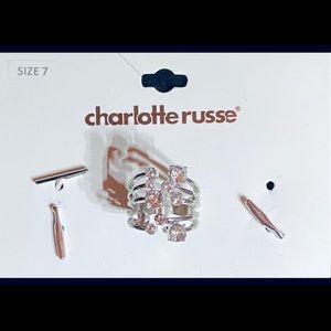 Brand New Silver/Crystal Ring by CHARLETTE RUSSE